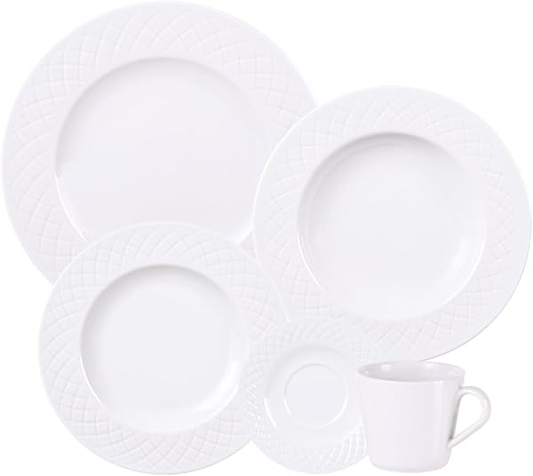 Aparelho de Jantar Tramontina Ingrid em Porcelana Decorada 30 Peças